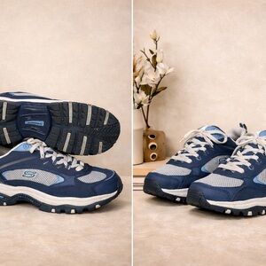 Skechers Athletic Sneakers Navy & Gray – Women’s 8.5